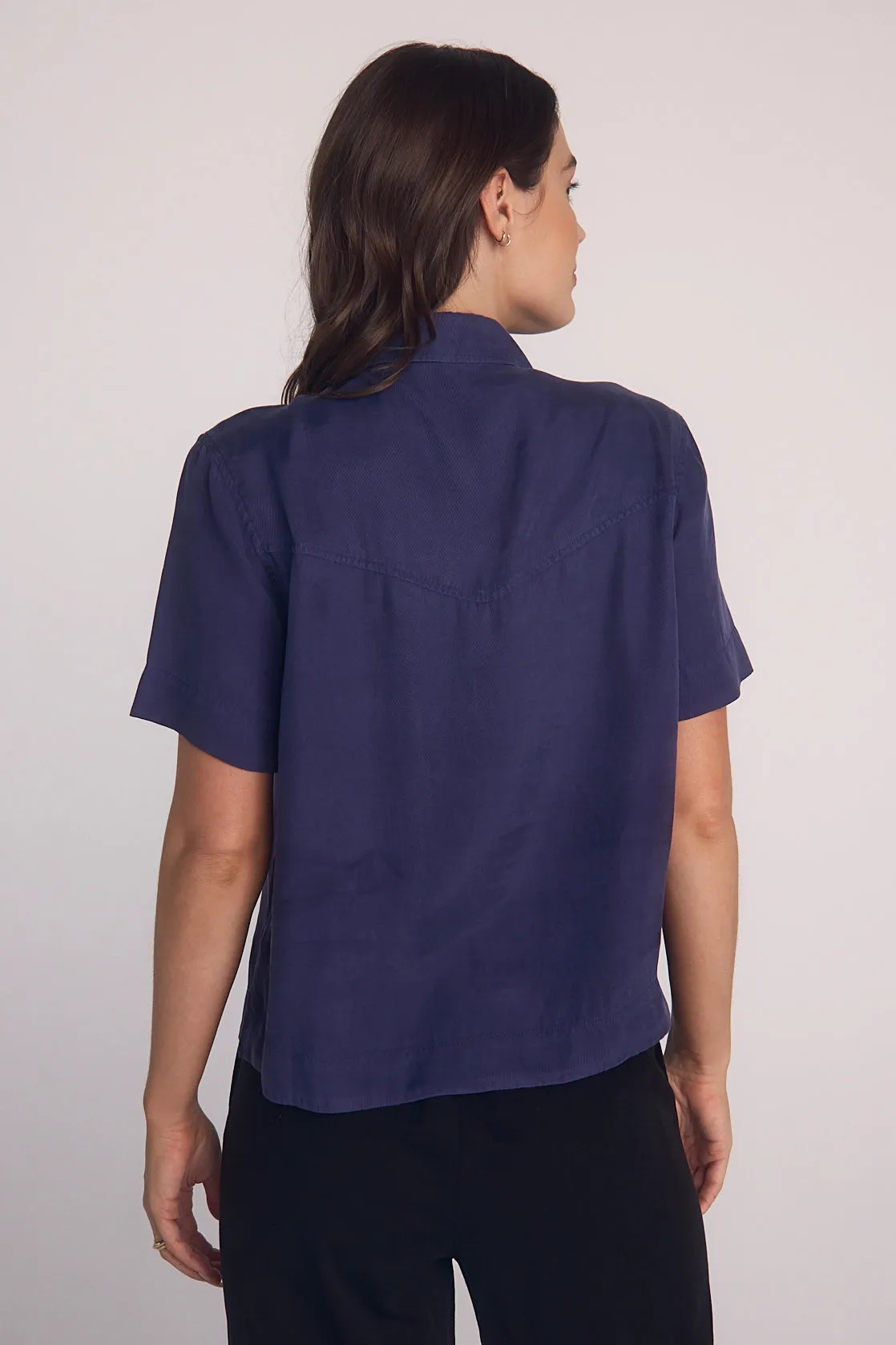 Short Sleeve Flowy Button Down sold by Hills Dry Goods product image thumbnail 3