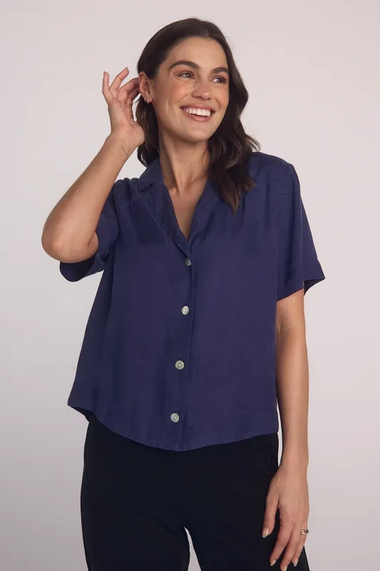 Short Sleeve Flowy Button Down sold by Hills Dry Goods