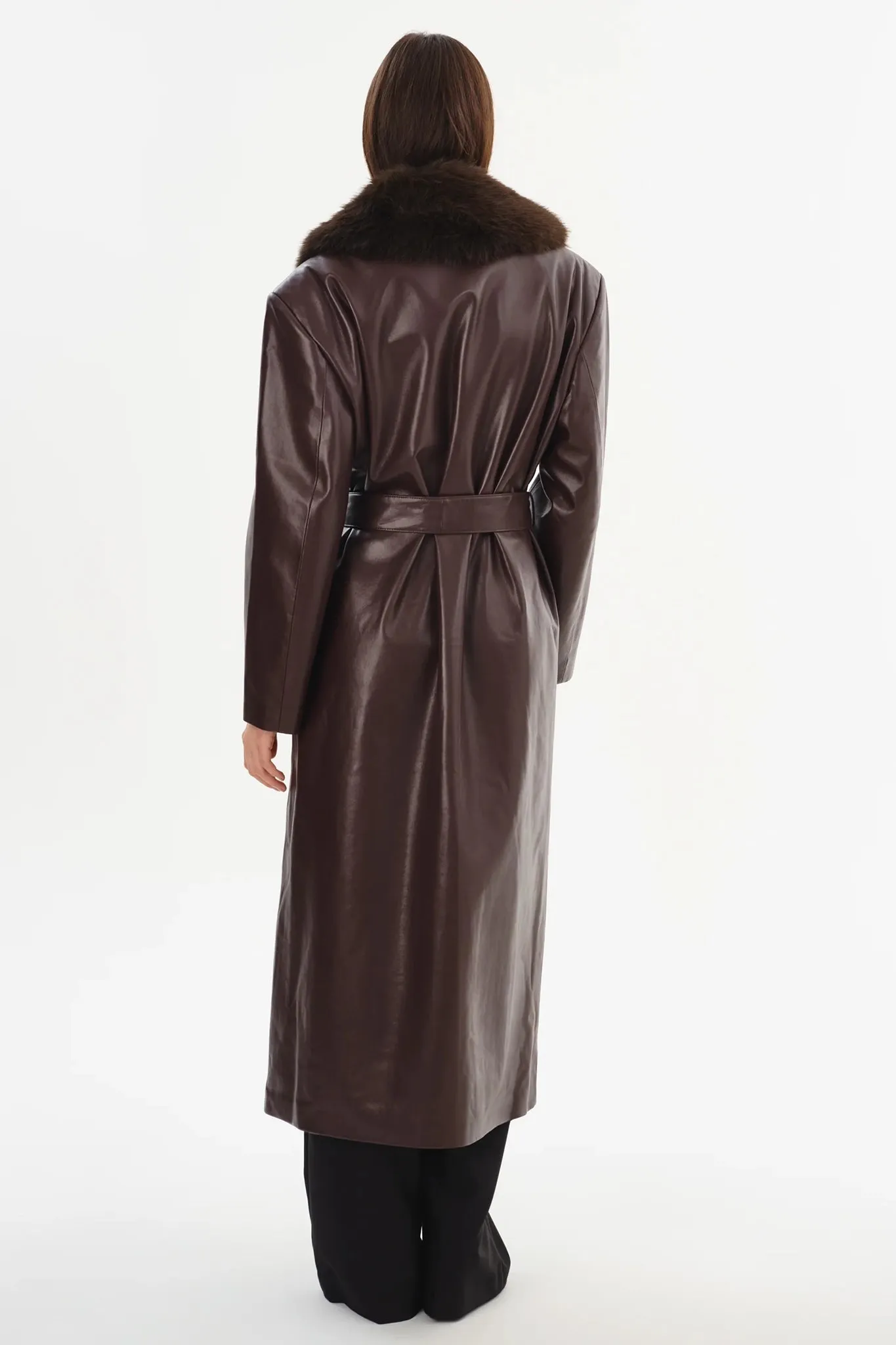 Sarita Recycled Leather Maxi Coat sold by Hills Dry Goods product image thumbnail 4