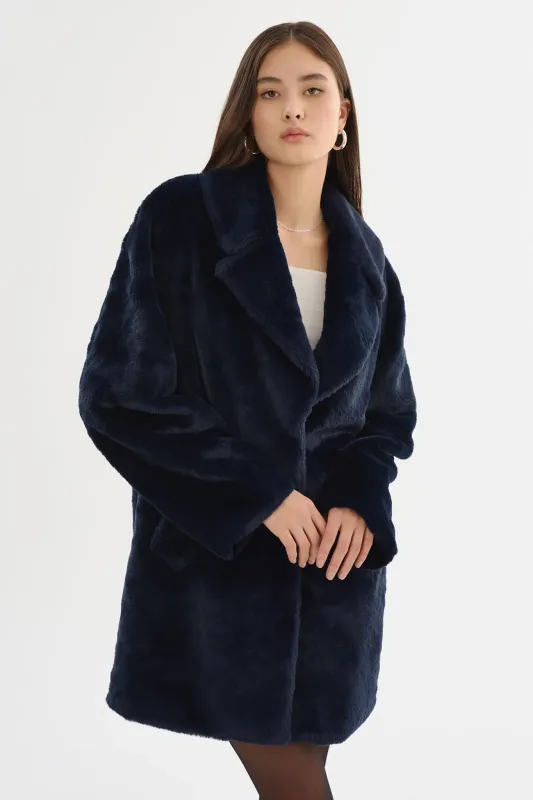 Linnea Faux Fur Coat sold by Hills Dry Goods