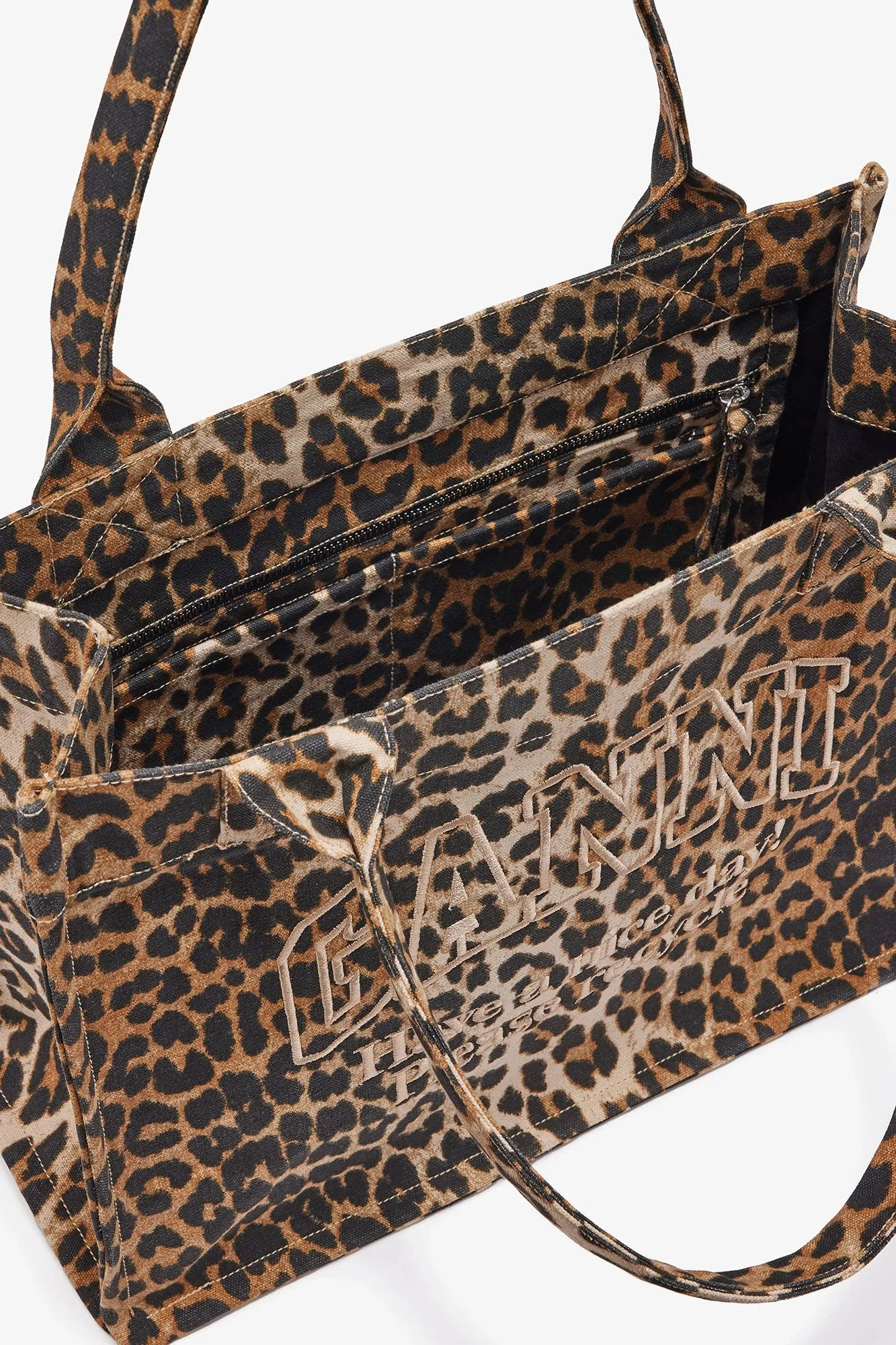 Leopard Large Canvas Tote Bag sold by Hills Dry Goods product image thumbnail 3