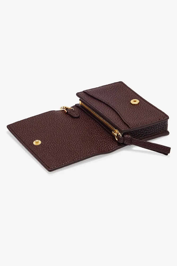 Card Holder With Flap in Grained Brown sold by Hills Dry Goods product image thumbnail 2