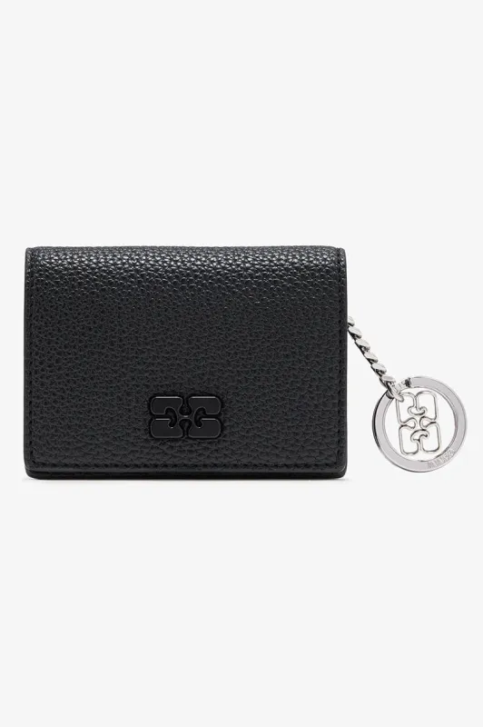 Card Holder With Flap in Grained Black sold by Hills Dry Goods