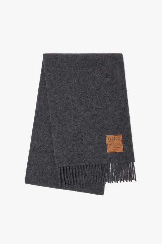 Grey Wool Scarf sold by Hills Dry Goods