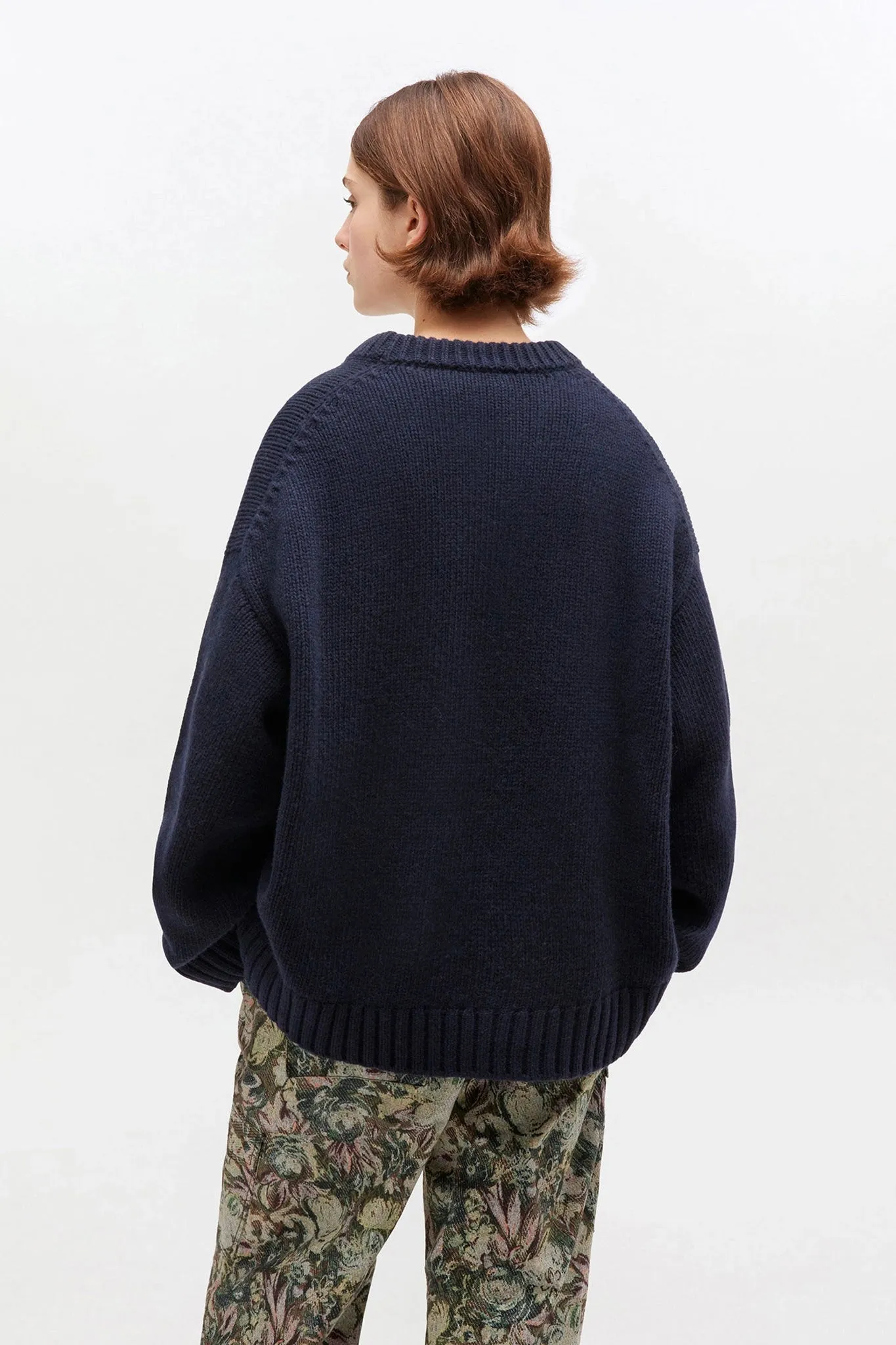 Dark Blue Wool Mix Sweater sold by Hills Dry Goods product image thumbnail 2