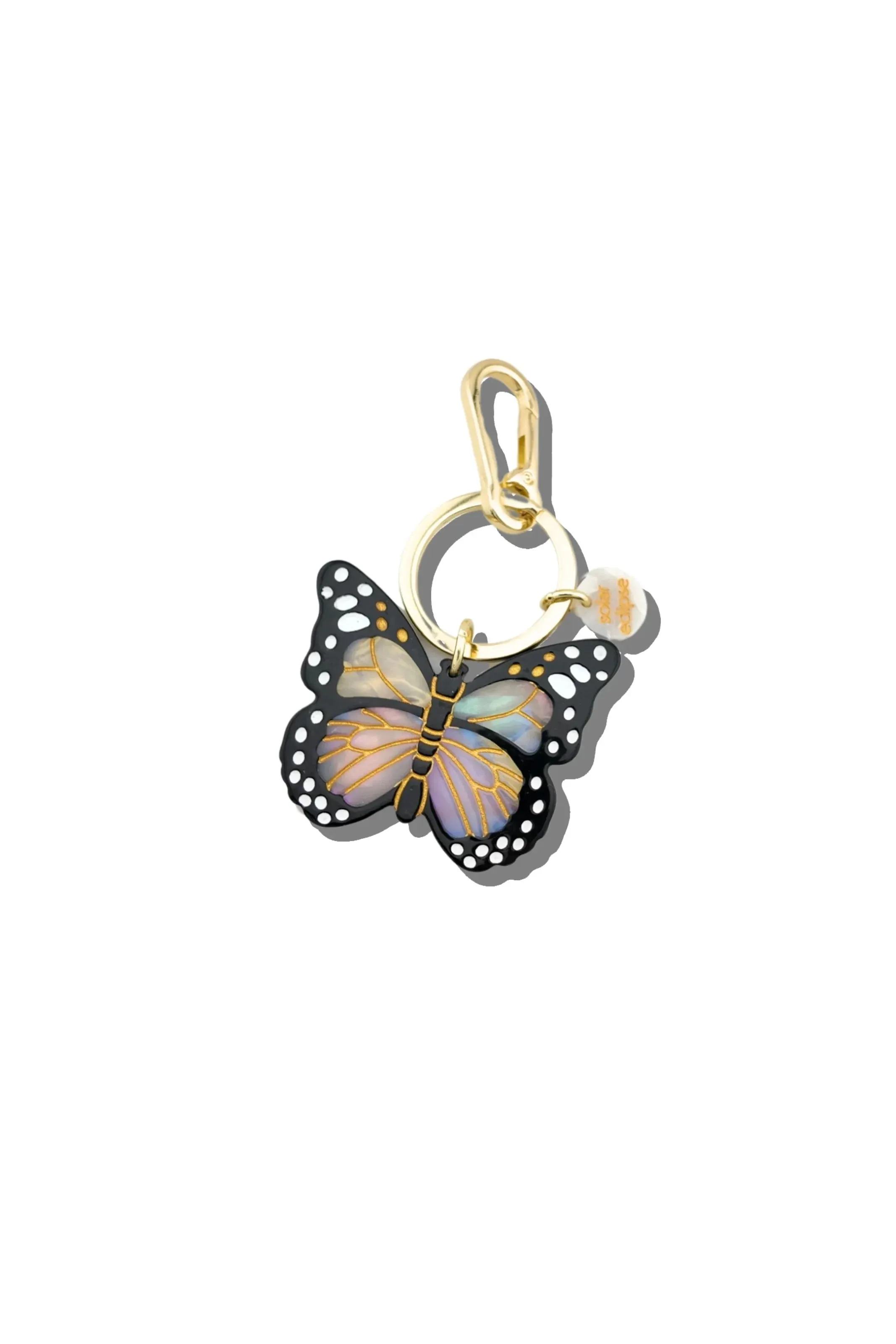 Hand-painted Monarch Butterfly Bag Charm + Keychain sold by Hills Dry Goods