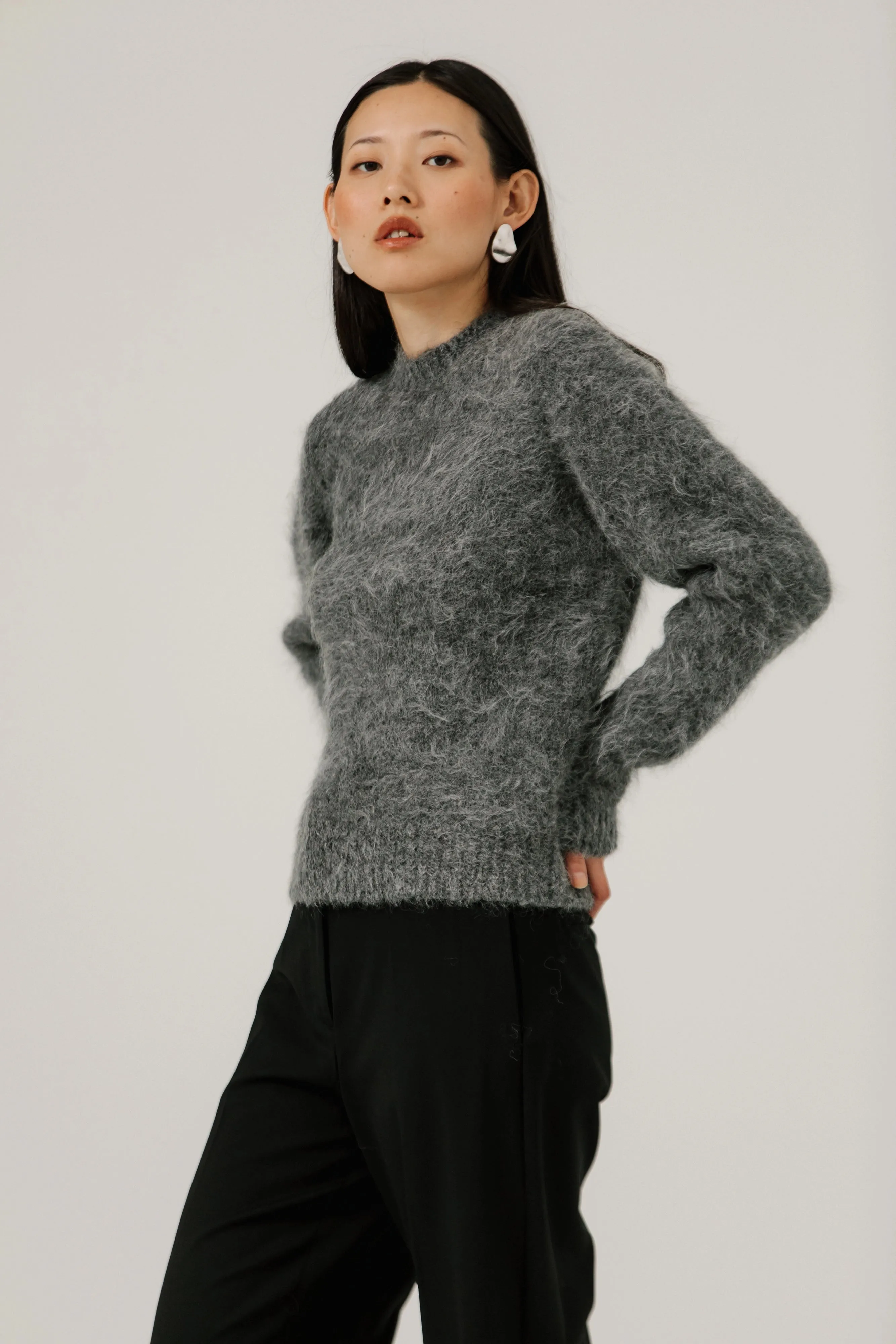 Suri Alpaca Crewneck sold by Hills Dry Goods