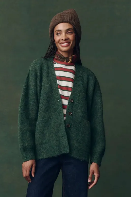 The Brushed Melange Cardigan sold by Hills Dry Goods