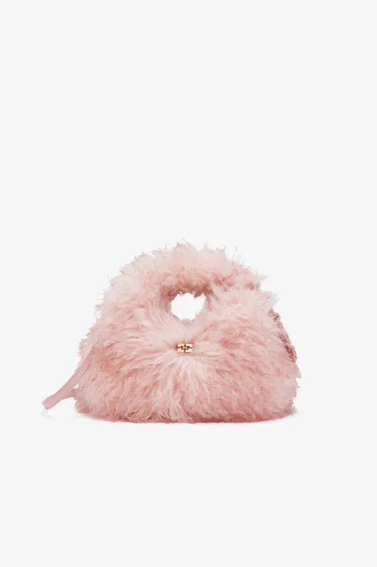 Pink Fur Mini Hobo Bag made by Ganni