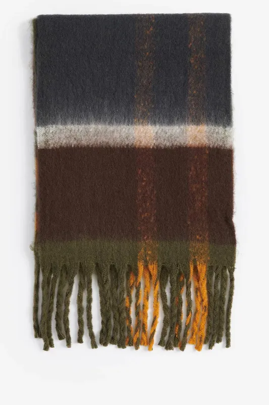 Isla Tartan Boucle Scarf made by Barbour