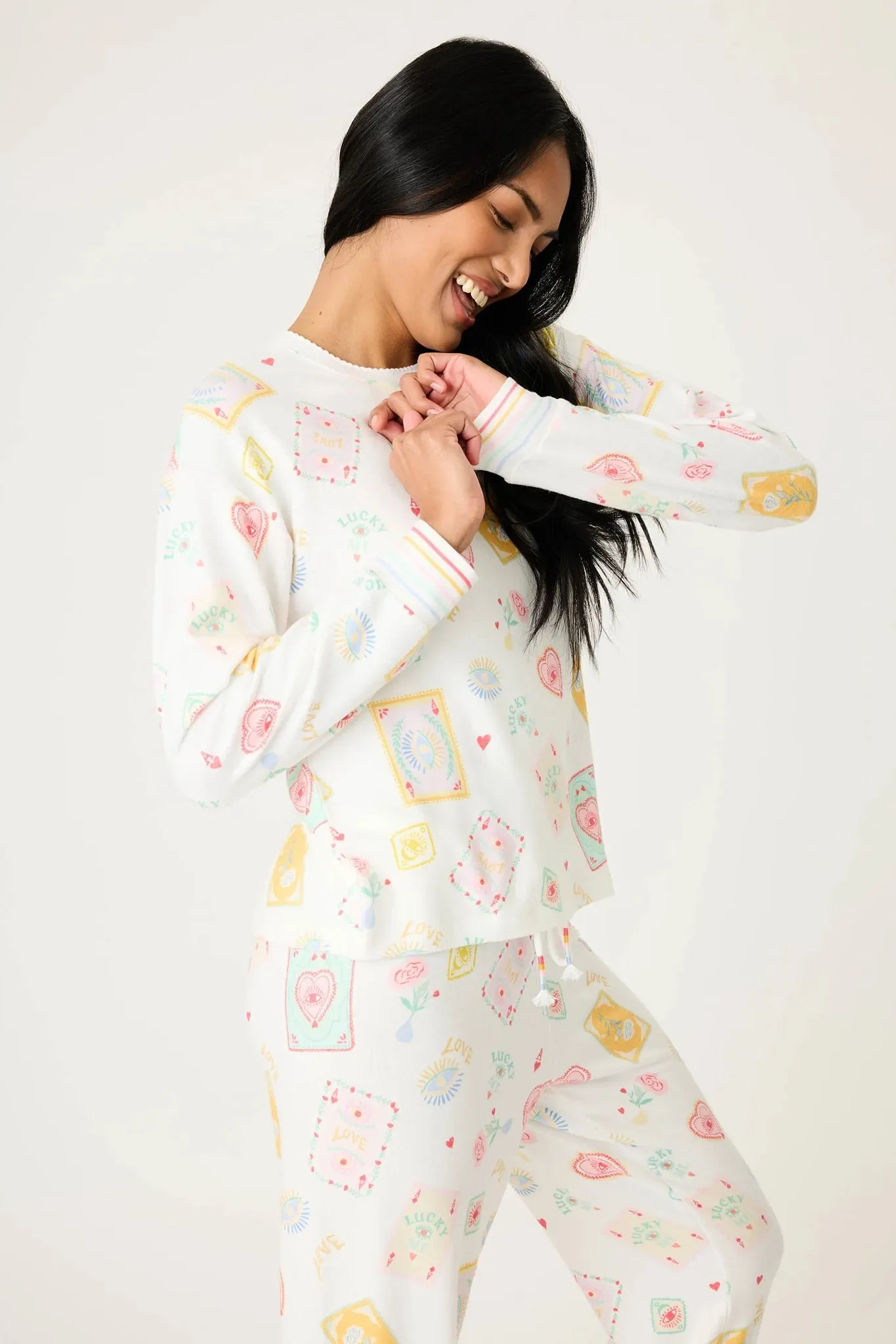 Lucky Me Tarot Card Print Long Sleeve Top sold by Hills Dry Goods product image thumbnail 2
