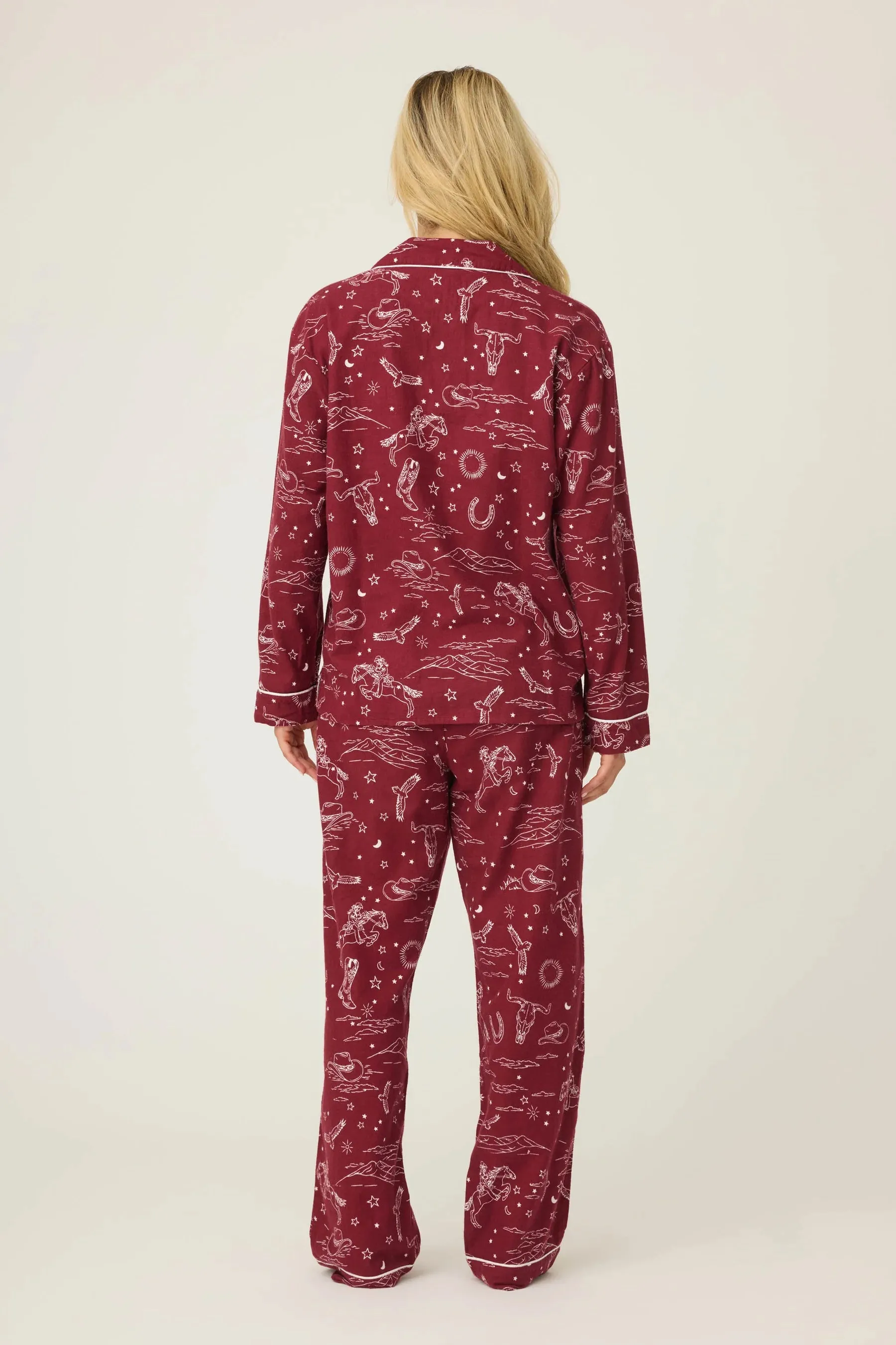 Hold Your Horses Western Print 3-Piece Flannel PJ Set sold by Hills Dry Goods product image thumbnail 3