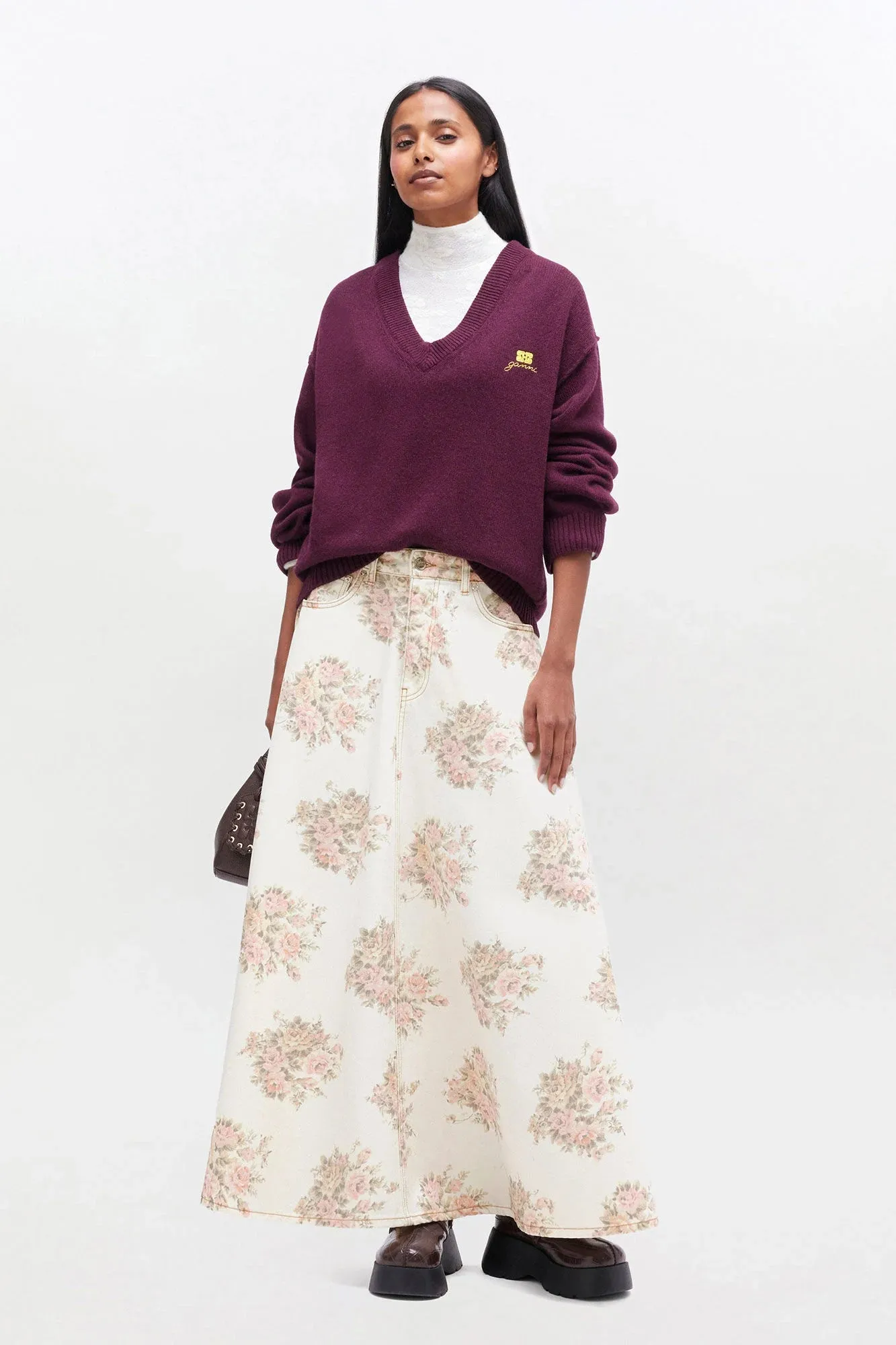 Wool Mix V-neck Jumper sold by Hills Dry Goods product image thumbnail 2