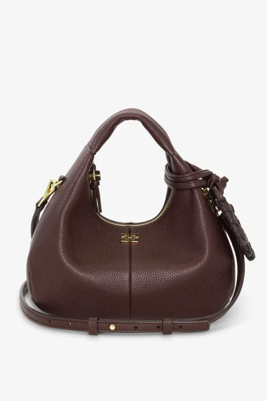 Brown Mini Hobo Bag made by Ganni