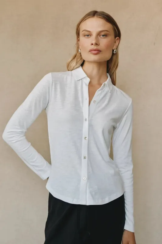 Long Sleeve Knit Button Down sold by Hills Dry Goods