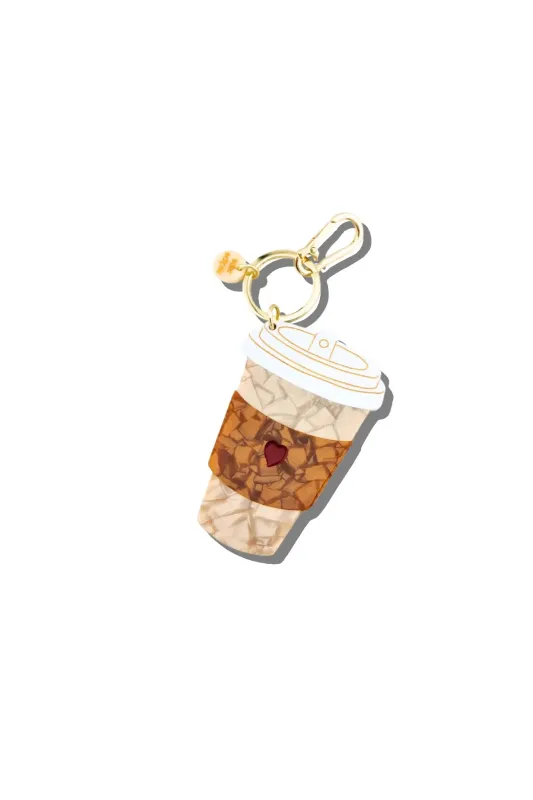 Hand-painted  Coffee Cup Bag Charm + Keychain sold by Hills Dry Goods