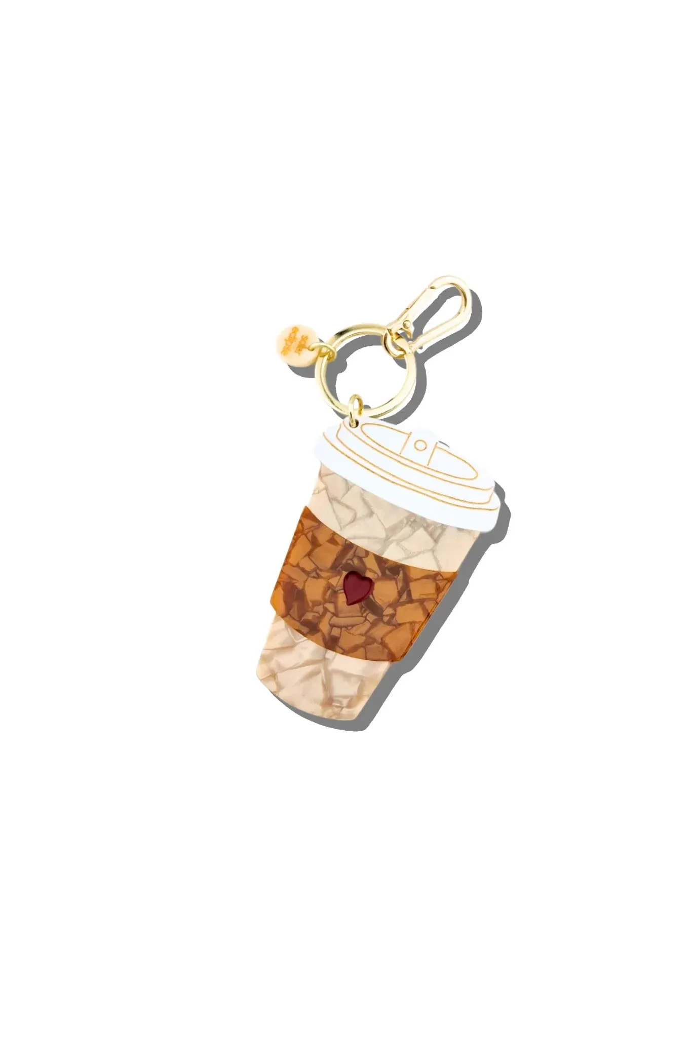 Hand-painted Coffee Cup Bag Charm + Keychain sold by Hills Dry Goods