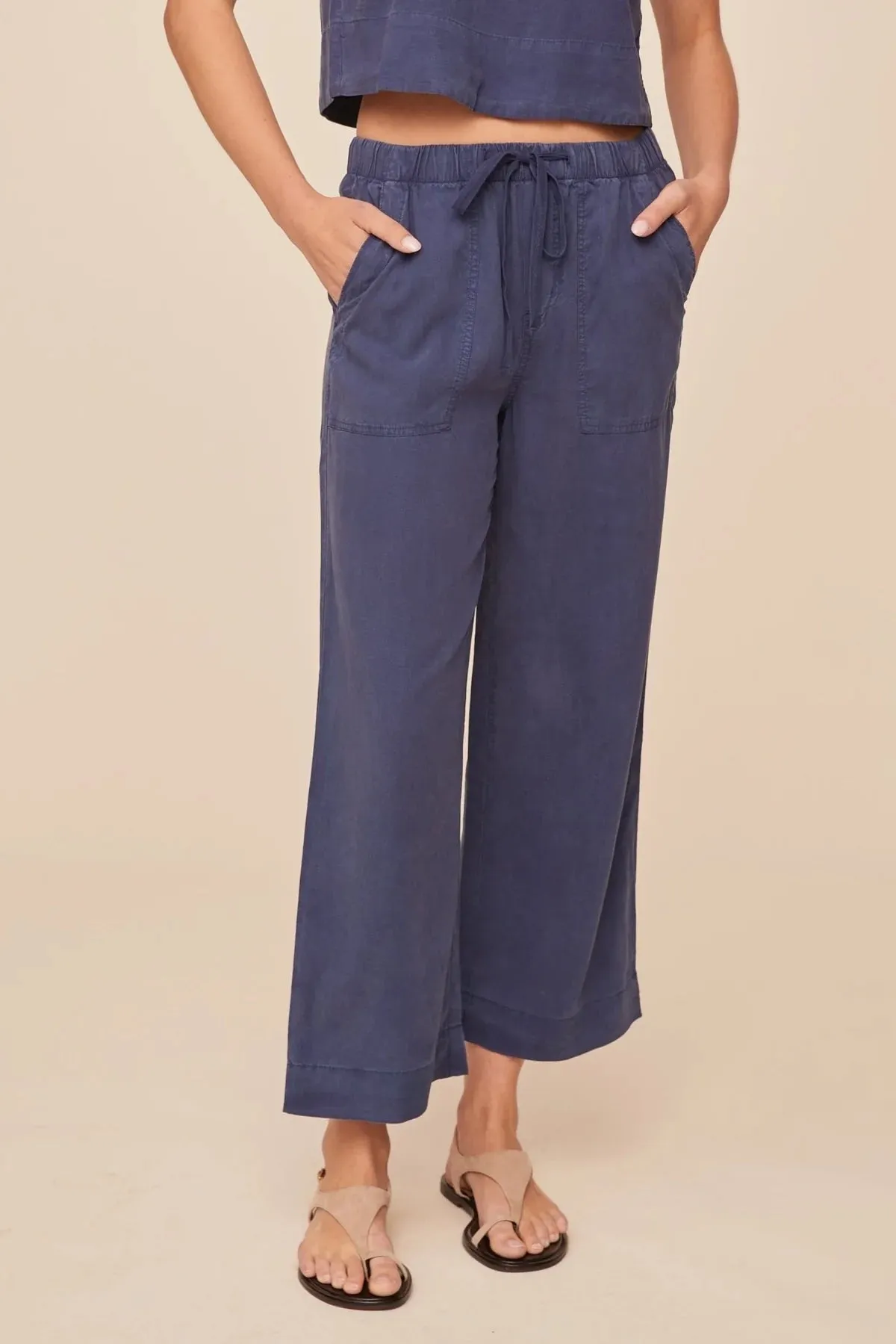 Easy Pocket Wide Leg Crop sold by Hills Dry Goods