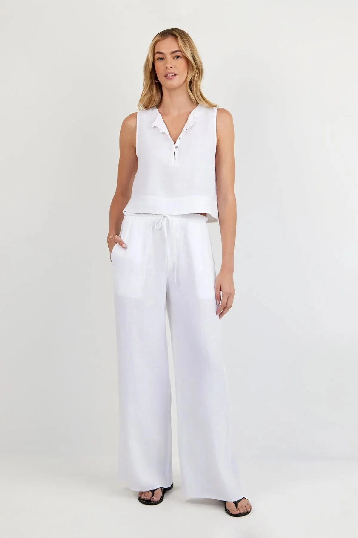 Ruffle Waist Wide Leg Pant sold by Hills Dry Goods product image thumbnail 2