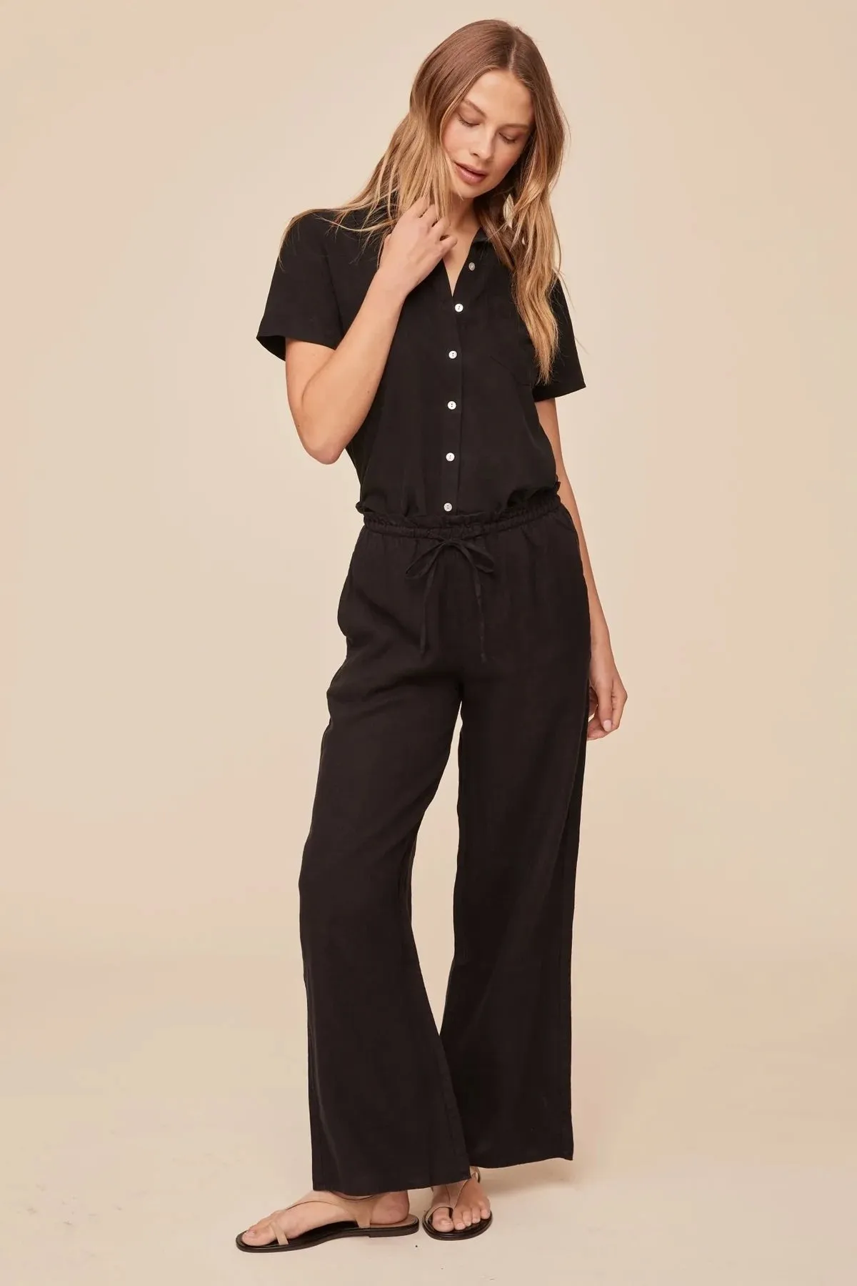 Ruffle Waist Wide Leg Pant sold by Hills Dry Goods product image thumbnail 2
