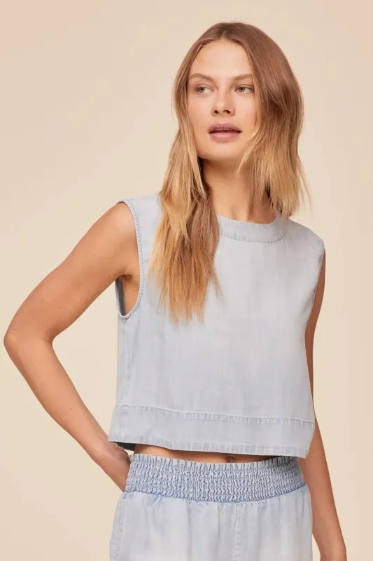 Boxy Button Back Top made by Bella Dahl