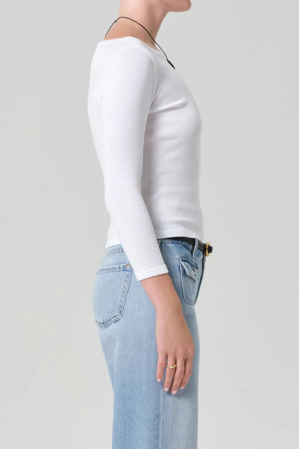 Boat Neck Slim Tee sold by Hills Dry Goods product image thumbnail 2