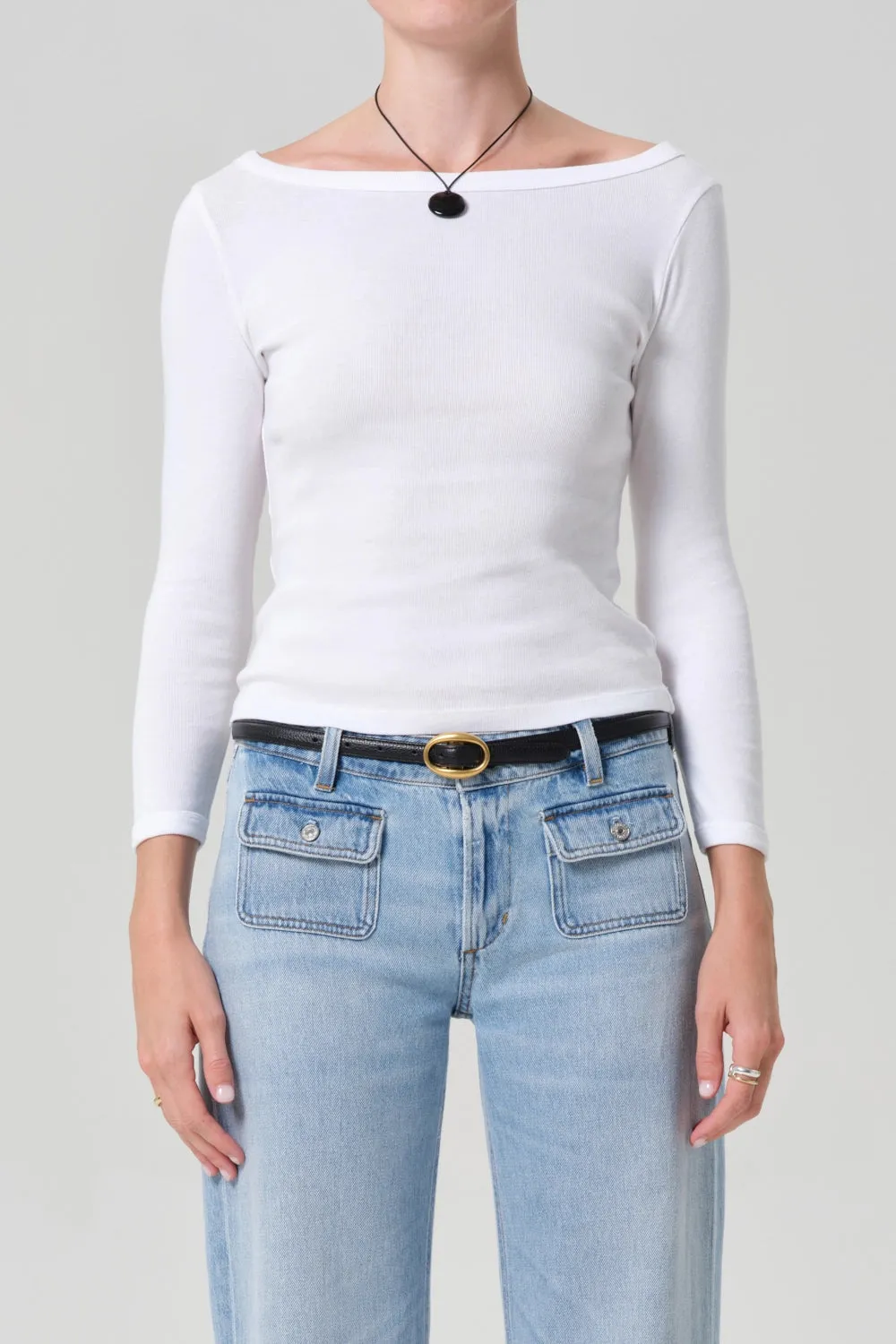 Boat Neck Slim Tee sold by Hills Dry Goods