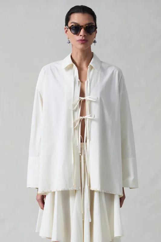 Shoelace Shirt made by Chan Luu