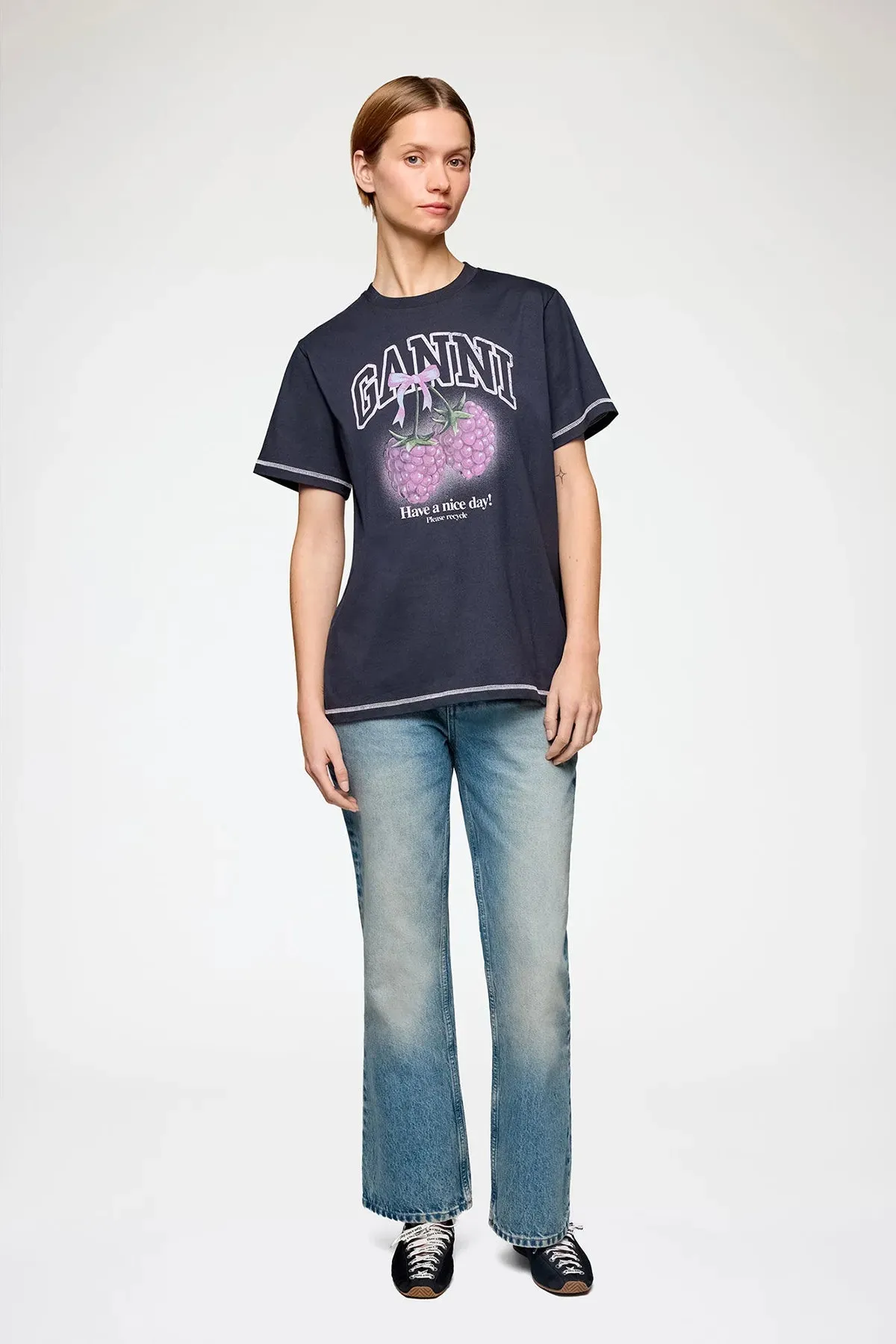T-shirt with Raspberries sold by Hills Dry Goods product image thumbnail 2