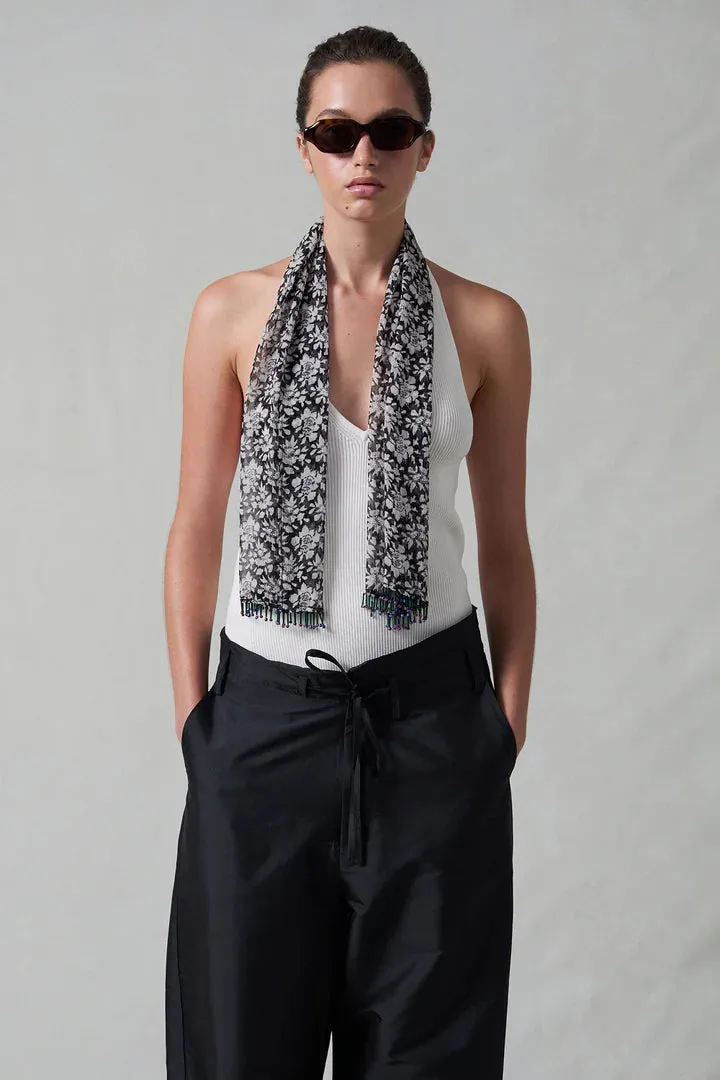 Beaded Silk Scarf Black sold by Hills Dry Goods product image thumbnail 2
