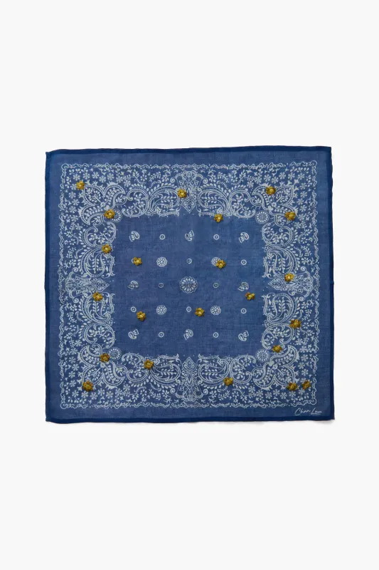 Daisy Embroidered Bandana made by Chan Luu