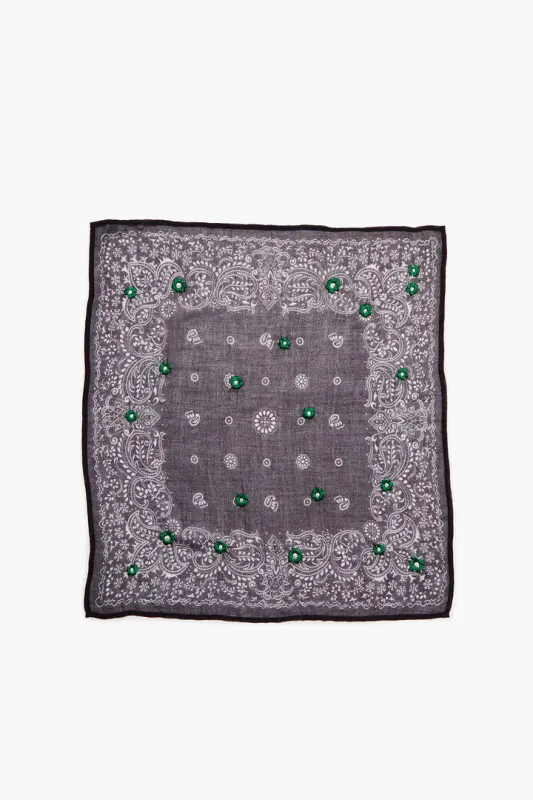 Daisy Embroidered Bandana made by Chan Luu