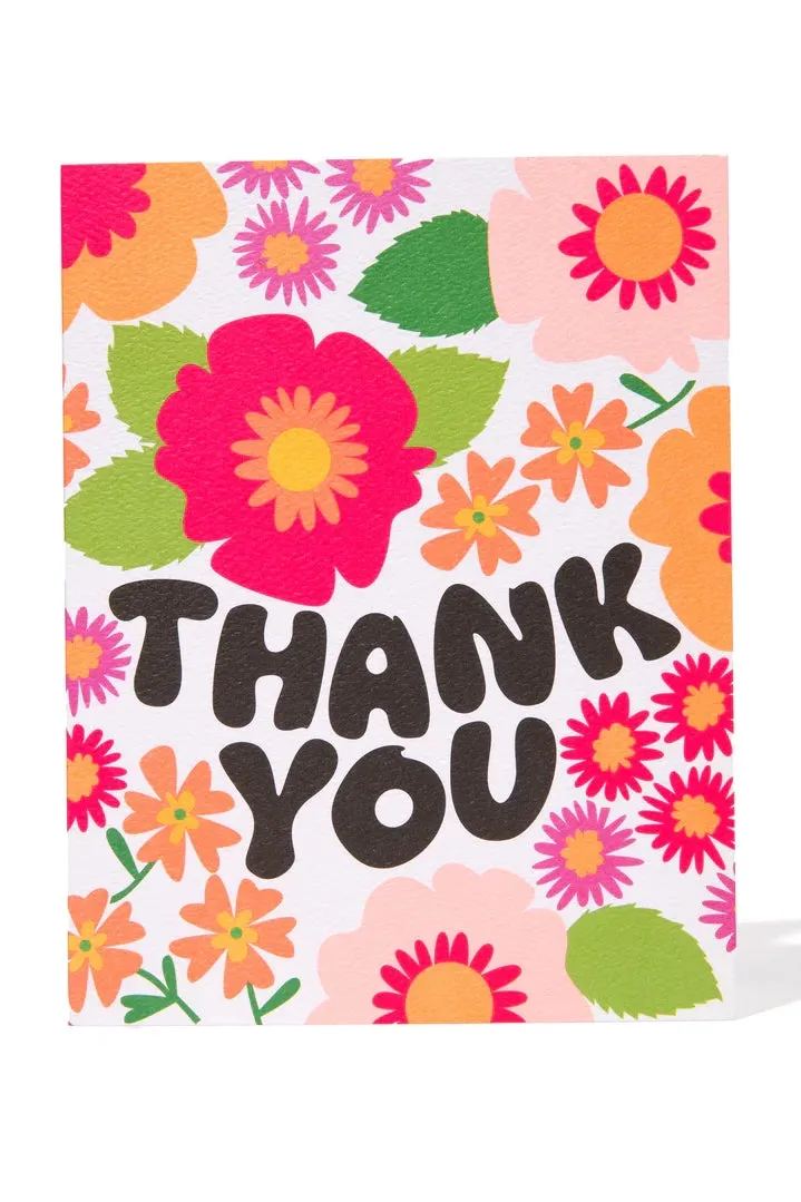 Groovy Floral Thank You Note Card sold by Hills Dry Goods