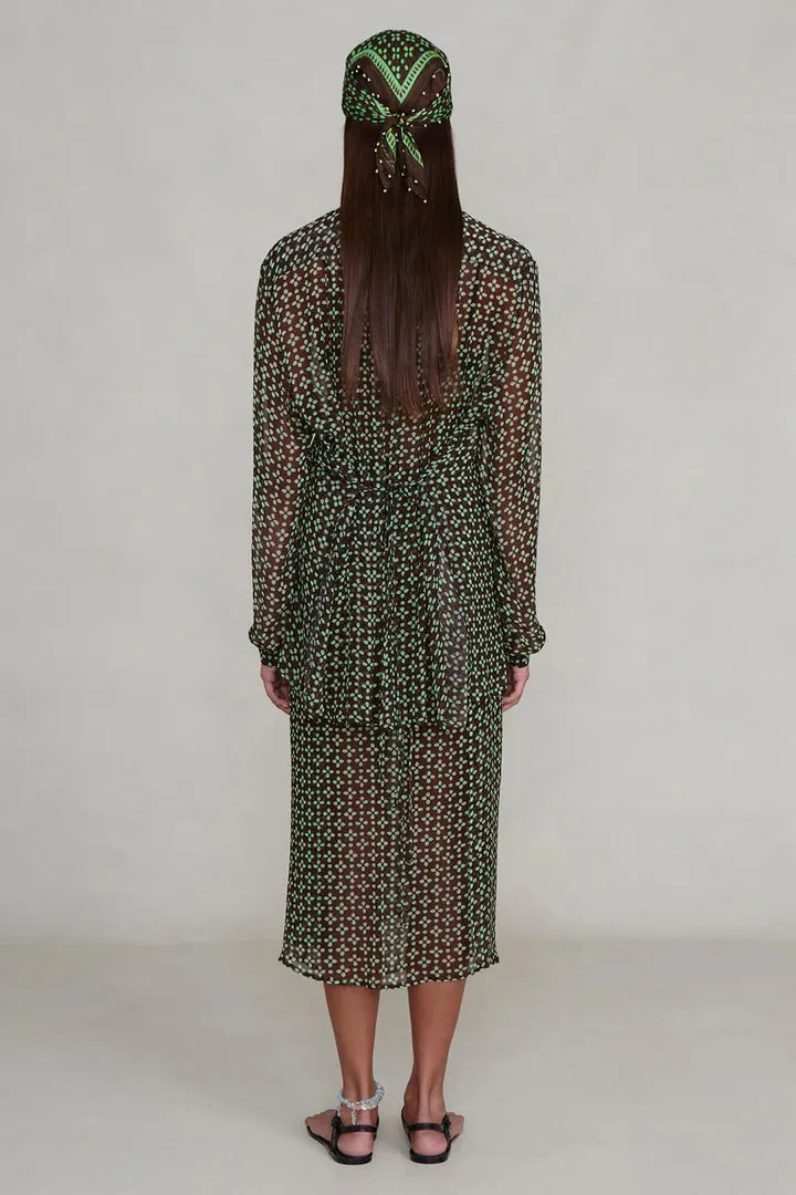 Printed Midi Button Dress sold by Hills Dry Goods product image thumbnail 3