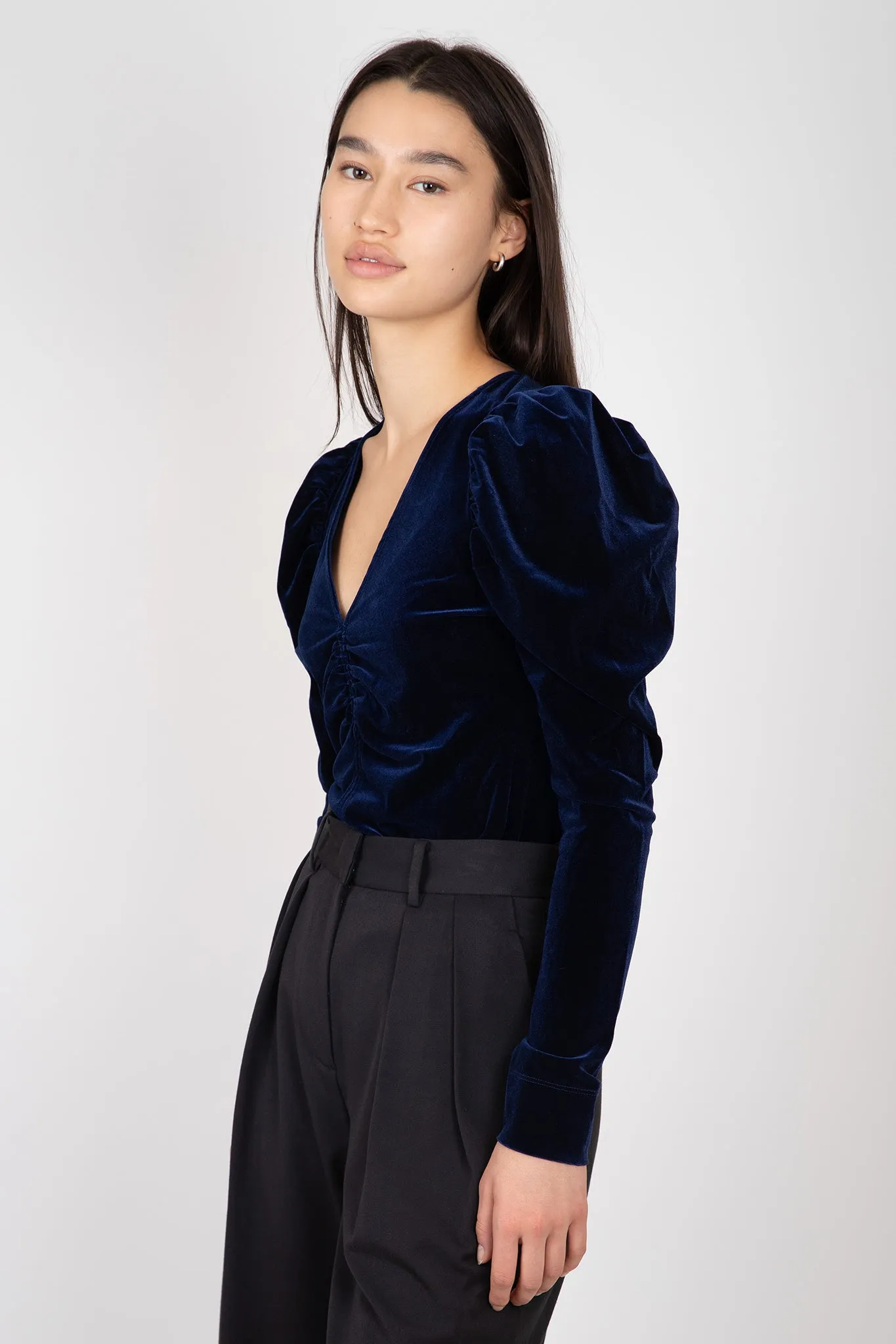 Velvet Jersey V-Neck Blouse sold by Hills Dry Goods product image thumbnail 3