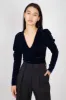 Velvet Jersey V-Neck Blouse sold by Hills Dry Goods