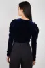 Velvet Jersey V-Neck Blouse sold by Hills Dry Goods