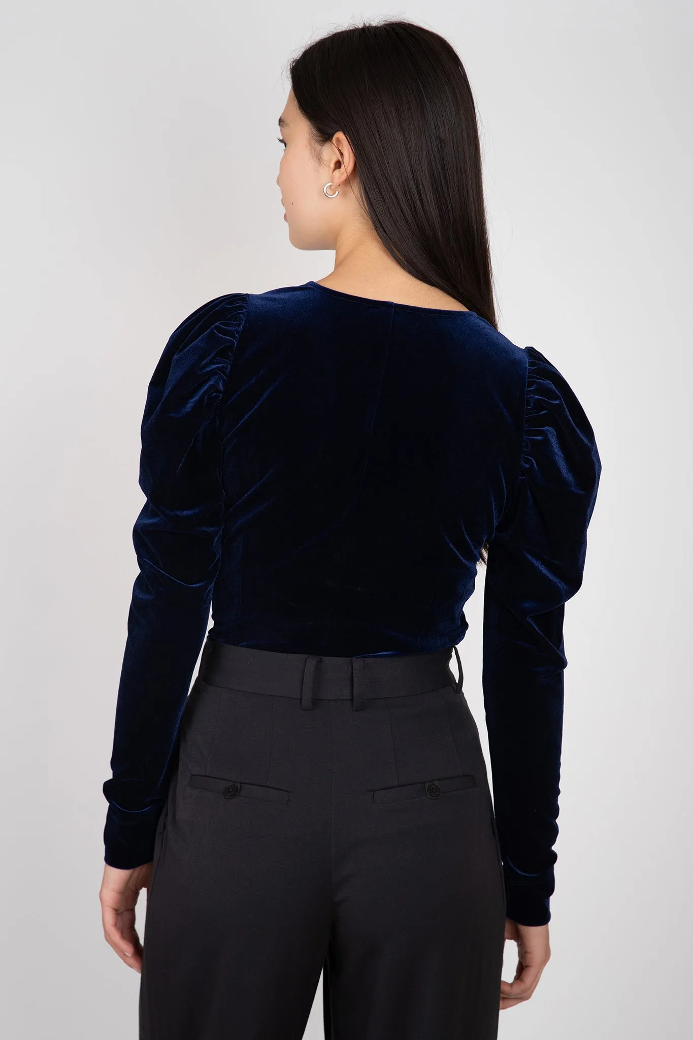 Velvet Jersey V-Neck Blouse sold by Hills Dry Goods product image thumbnail 4