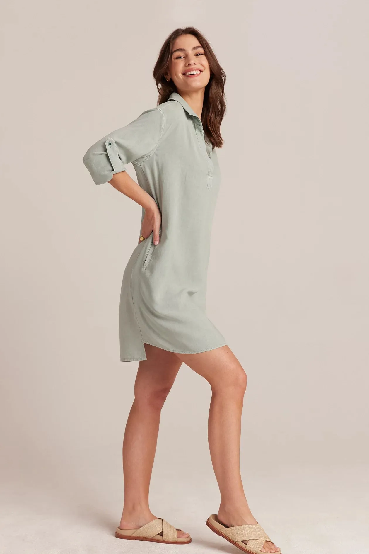 Long Sleeve A-Line Shirt Dress sold by Hills Dry Goods product image thumbnail 3