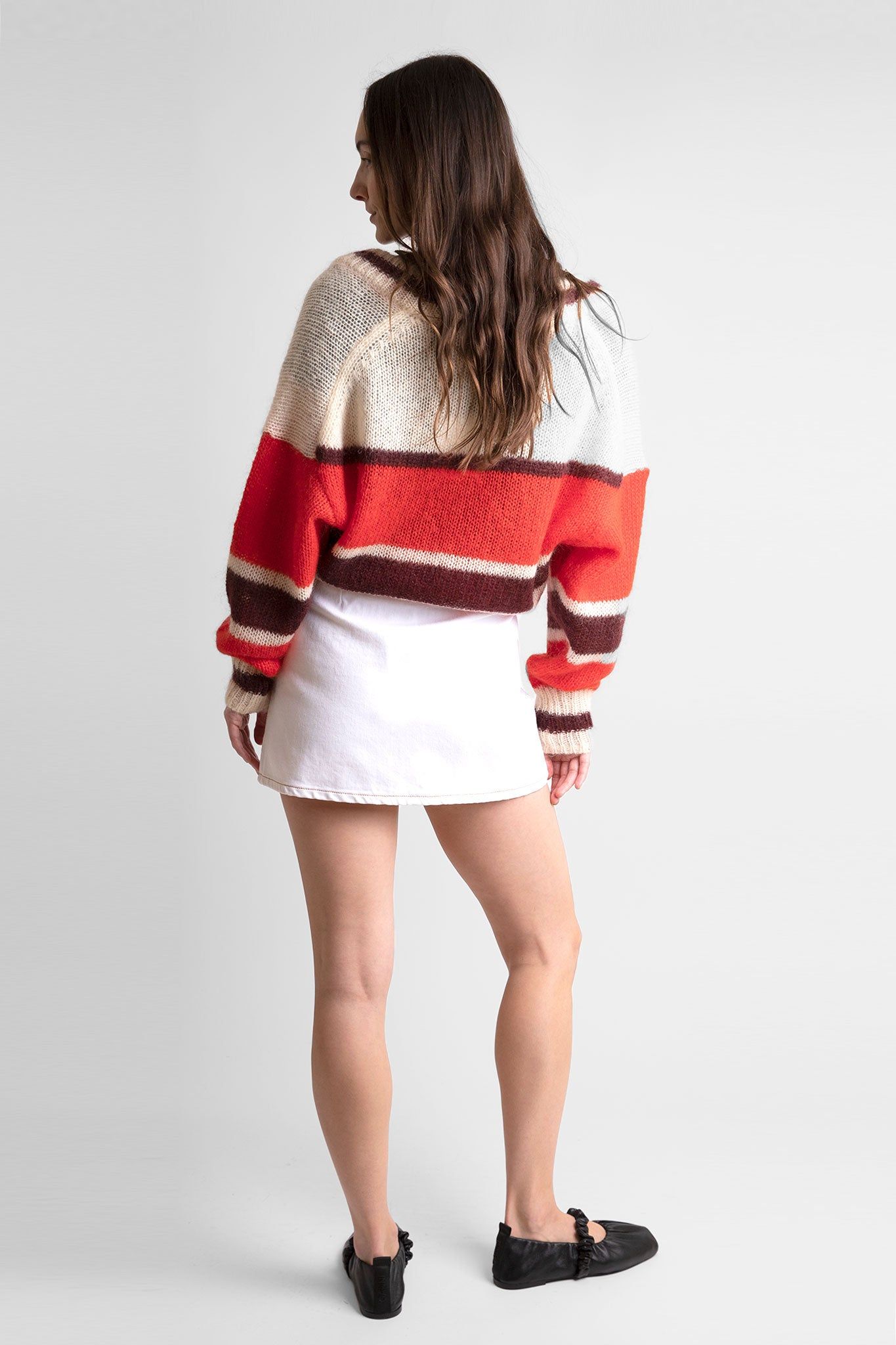 White Denim Mini Skirt sold by Hills Dry Goods product image thumbnail 3