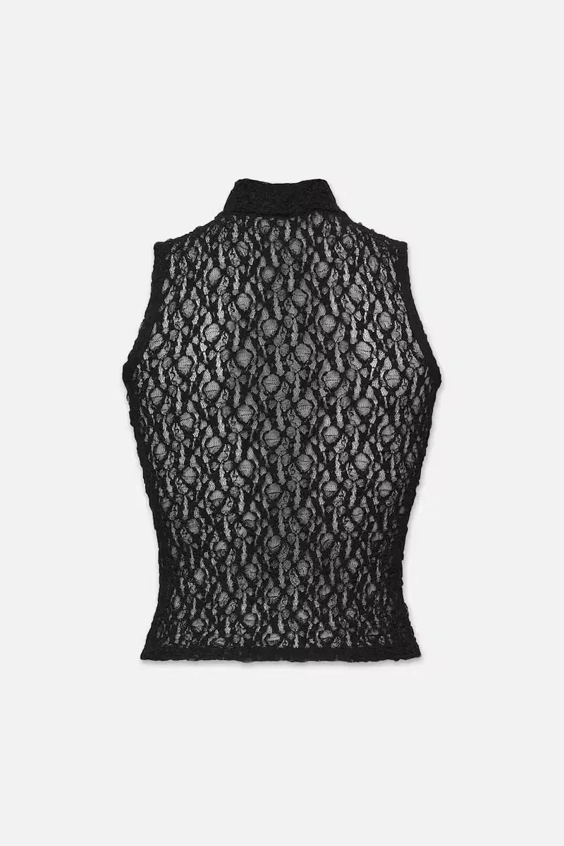Sleeveless Mesh Mockneck Top sold by Hills Dry Goods product image thumbnail 4