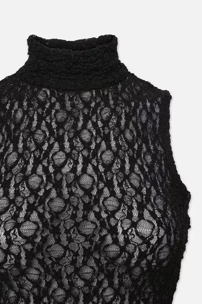 Sleeveless Mesh Mockneck Top sold by Hills Dry Goods product image thumbnail 3