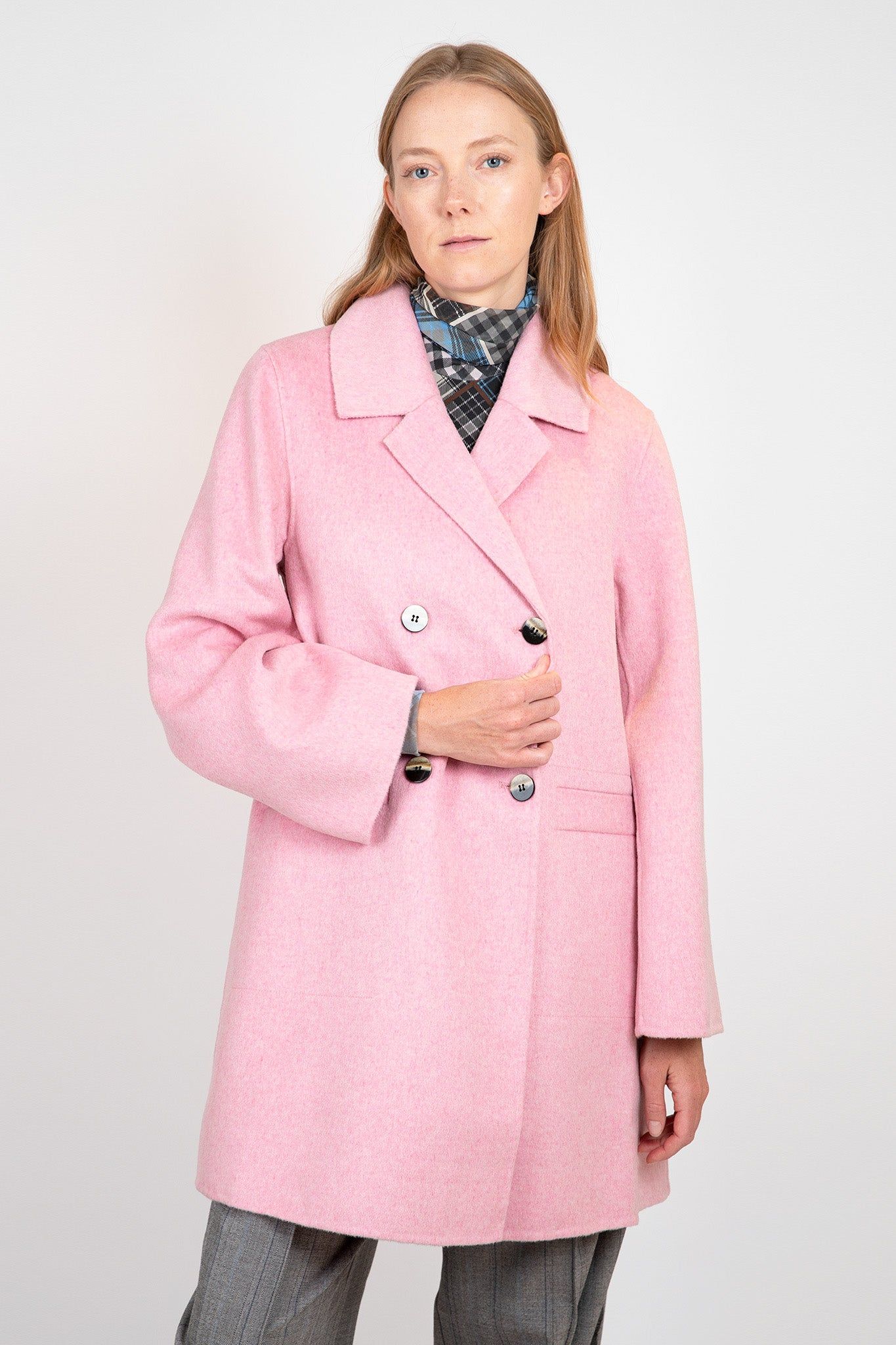 Pink Wool Midi Jacket sold by Hills Dry Goods