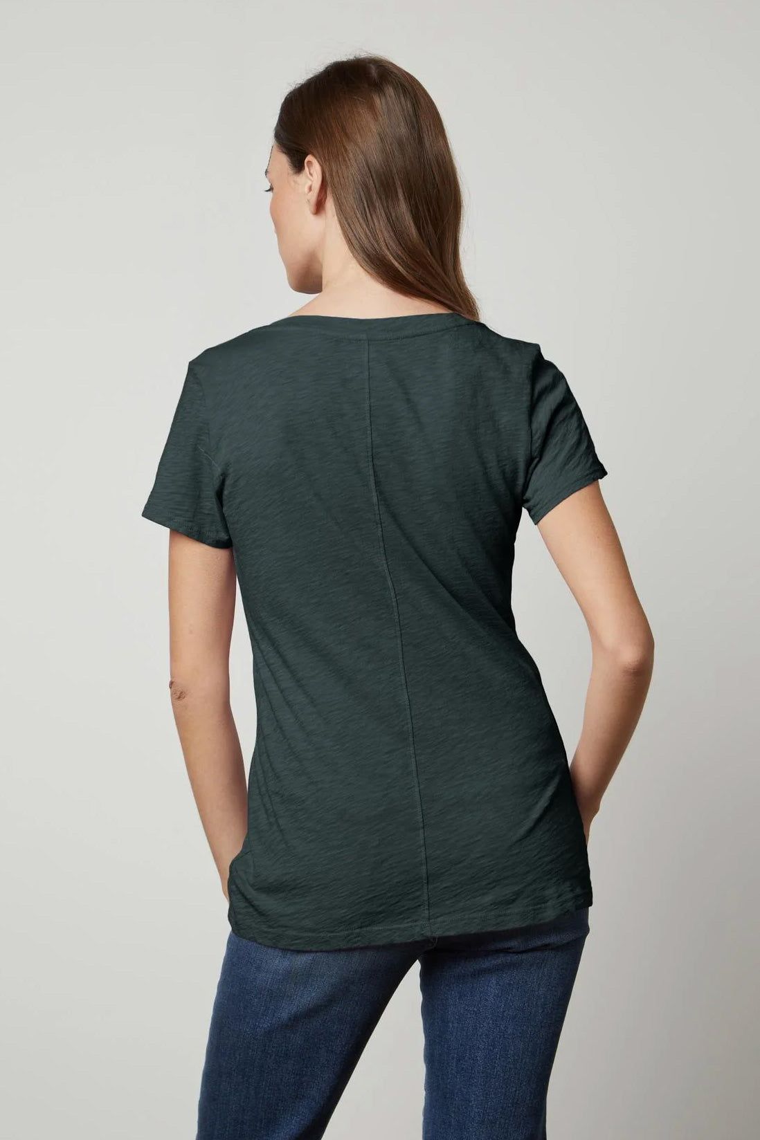Lilith Cotton Slub V-Neck Tee sold by Hills Dry Goods product image thumbnail 3