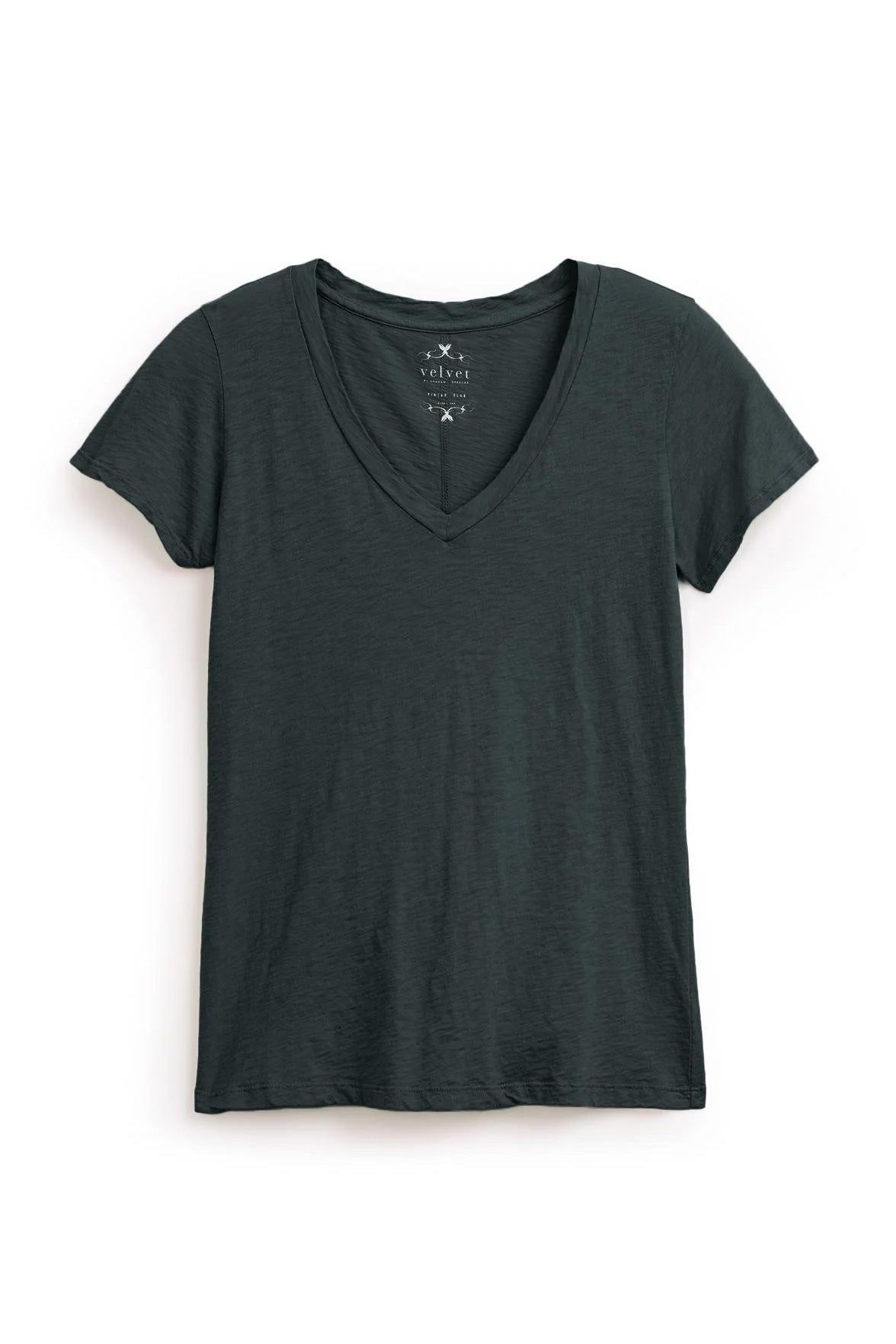 Lilith Cotton Slub V-Neck Tee sold by Hills Dry Goods product image thumbnail 4