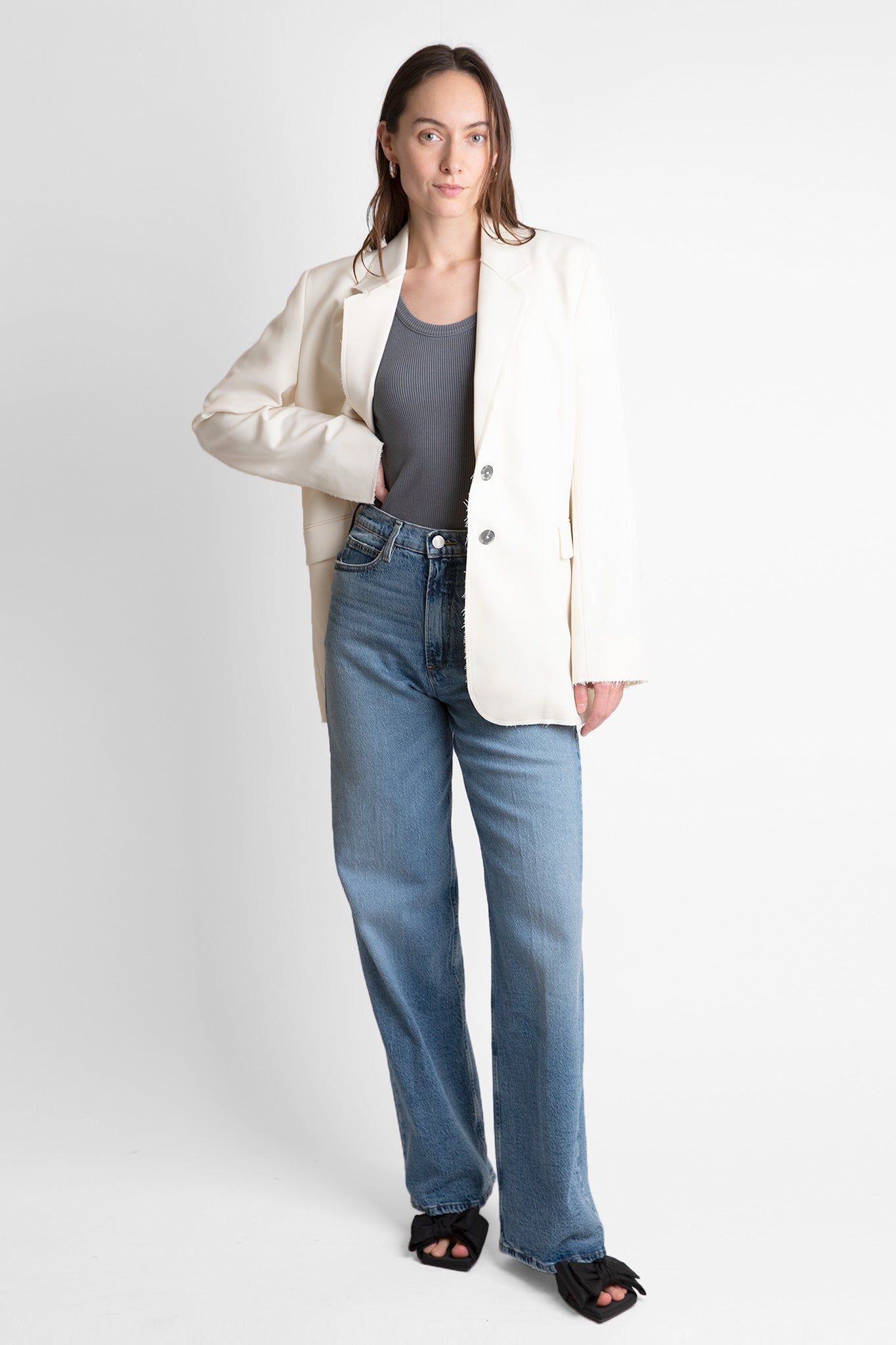 Oversized Raw Edge Blazer sold by Hills Dry Goods product image thumbnail 3