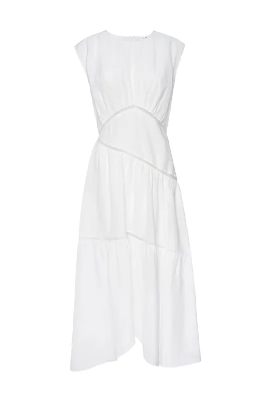 Gathered Seam Lace Inset Dress sold by Hills Dry Goods