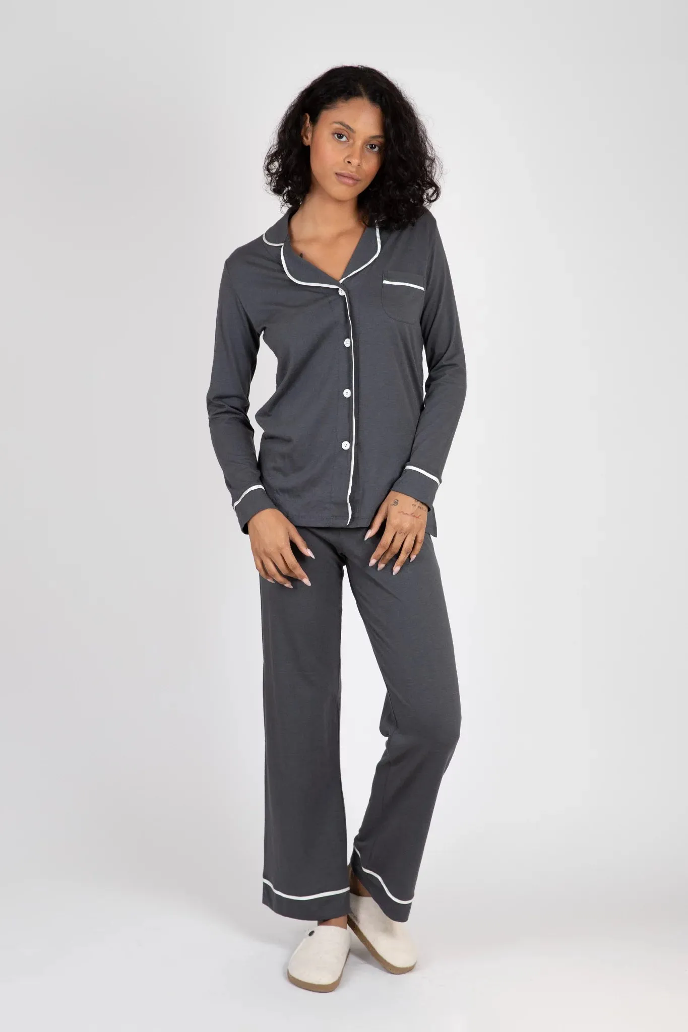Bella Long Sleeve Top & Pant Pajama Set sold by Hills Dry Goods product image thumbnail 2