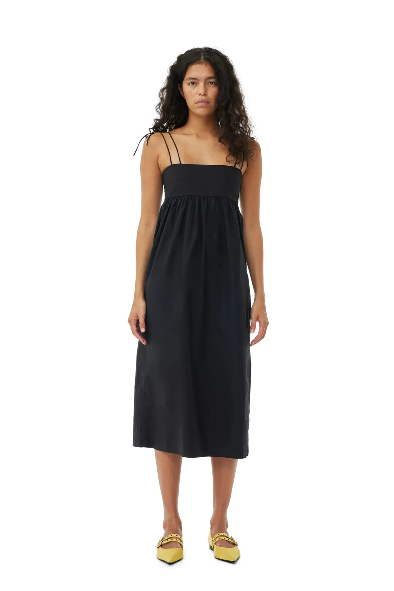 Cotton Poplin String Midi Dress sold by Hills Dry Goods
