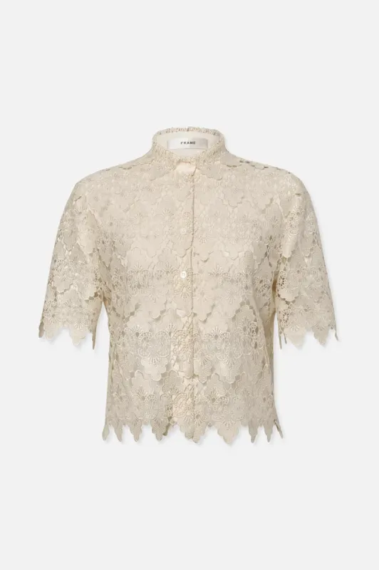 Lace Button Up Shirt sold by Hills Dry Goods